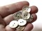 24 15mm Mother of Pearl Shell Buttons Natural Round Two Hole Buttons